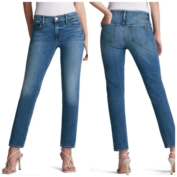 Joe's The Lara Mid Rise Cigarette Straight Leg Jeans In Claudia. - Picture 1 of 6